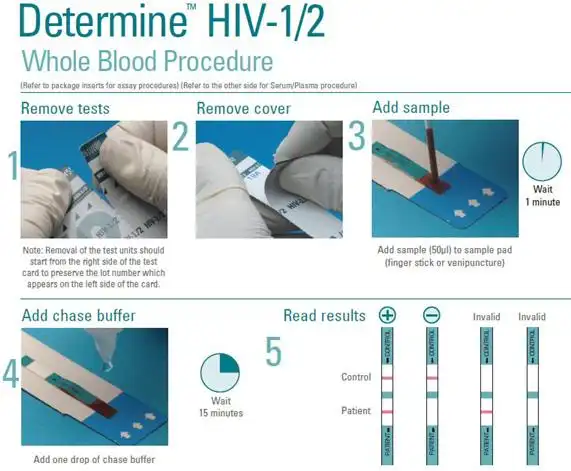 雅培3代试纸aleredetermine日本进口血检试纸厂家直销疾控专用试剂