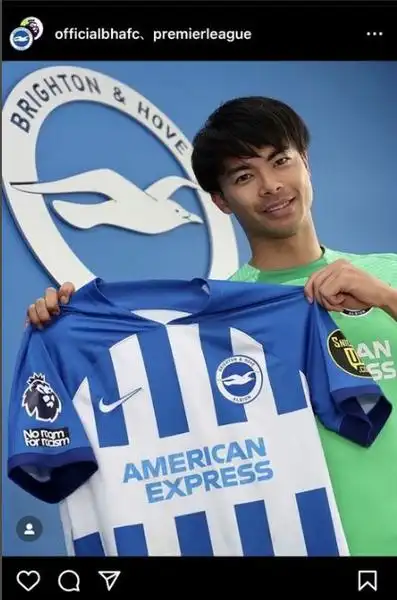 布莱顿宣布与日本国家队中场球员三间薰新合同