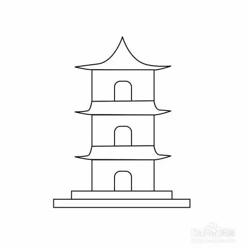 宝塔的简笔画怎么画?