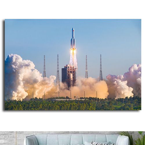 火箭升空海报学业有成书房励志挂画太空发射宿舍墙壁装饰贴画6