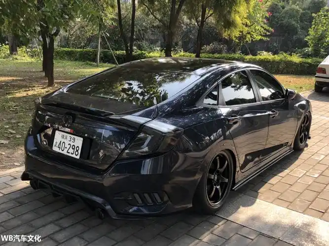 一切皆因速3中山暗金蓝十代思域改装案例