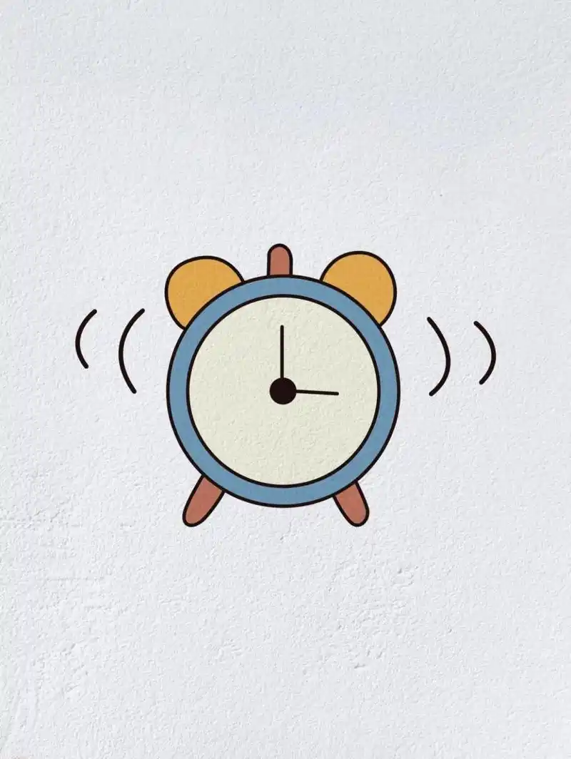 小闹钟简笔画(内附过程图)