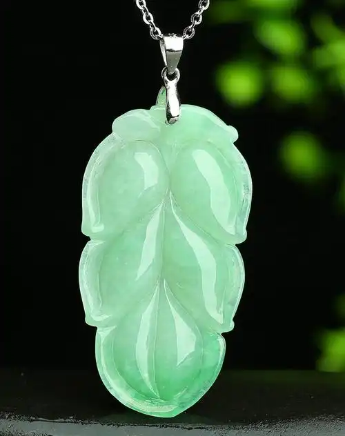 一品翠 天然翡翠a货水润俏阳绿事业有成吊坠绿色