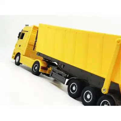 青艺玩具全新重型奔驰授权遥控翻斗车卡车特大号翻斗电动