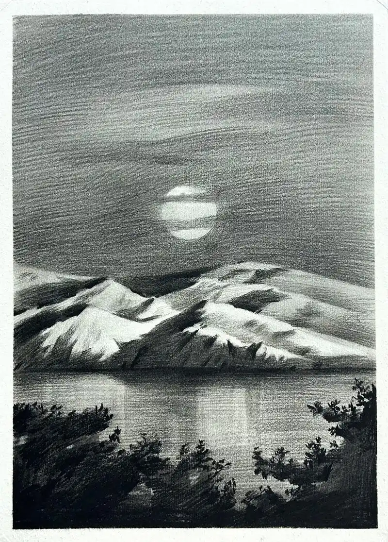 素描小风景 线条练习