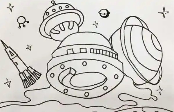 宇宙怎么画(宇宙的简笔画)