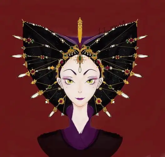 临摹了一幅石矶娘娘