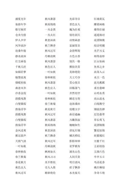 四个字成语大全 - 百度文库