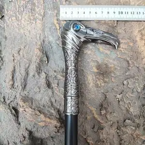 乌鸦/龙头手杖男士手杖拐杖优雅手杖复古旋钮拐杖自卫手杖派对棒