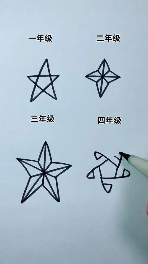 4种五角星的画法