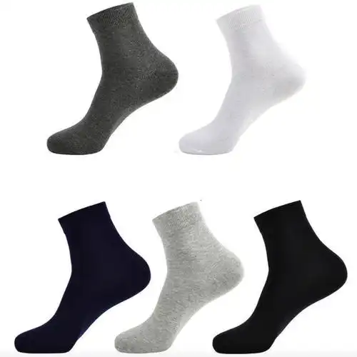 黑色袜子_langsha 浪莎 男士中筒袜 5双装多少钱-什么值得买