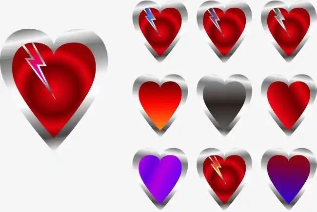 闪电爱心按钮