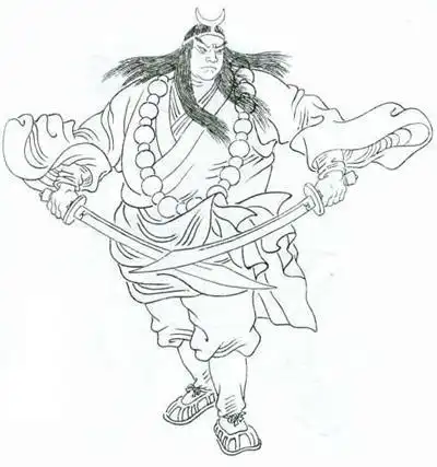 手绘黑白武松手抄报黑白手抄报