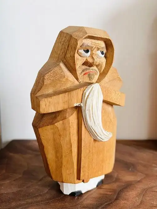 日本一木雕达摩大师像