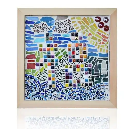 随手拼贴的马赛克装饰画