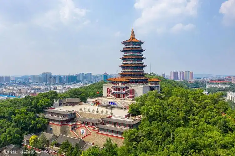 吉林省辽源市龙山区魁星楼航拍