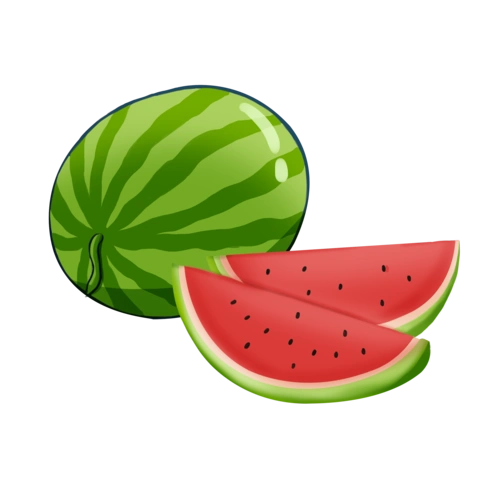 手绘卡通夏天水果西瓜图片