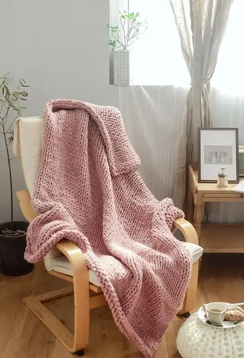 针织毛毯毯子摄影道具午睡沙发休闲装饰毯秋休闲毯