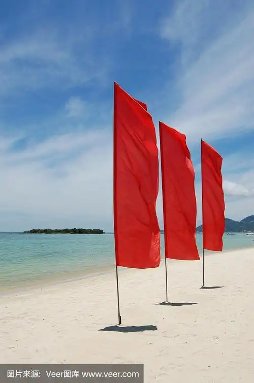 海滩,红色,查温,苏梅岛,垂直画幅