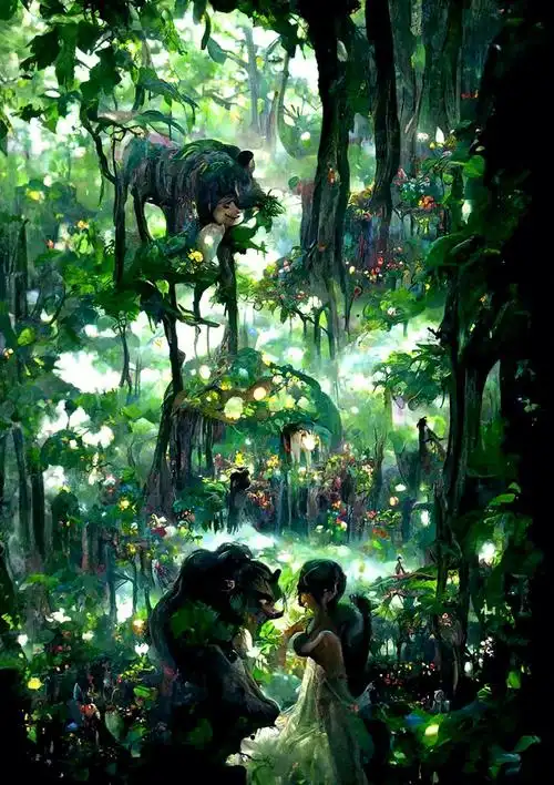 ai绘画70奇幻森林