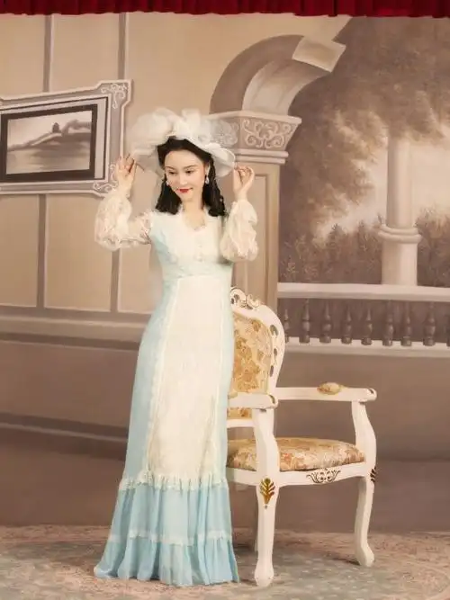 民国富家小姐穿的洋装图片_小红书