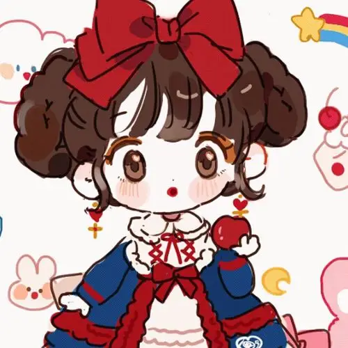 超可爱的卡通头像画师微博id:普通小狗自截