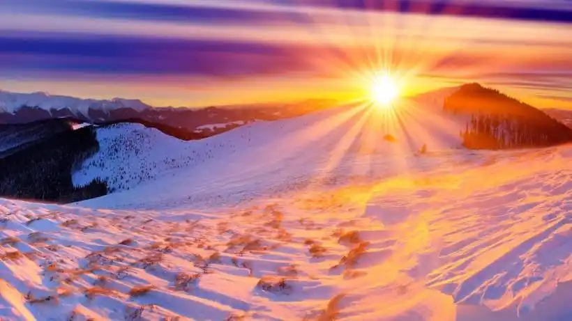 冬日唯美圣洁的雪景自然风景桌面壁纸第13张