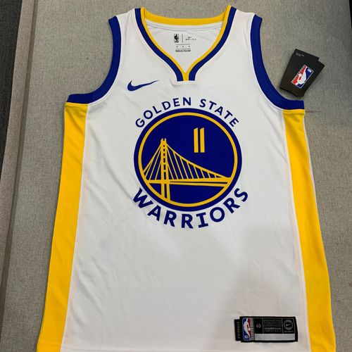 汤普森球衣11号勇士队klay thompson汤神热压白色篮球服运动背心