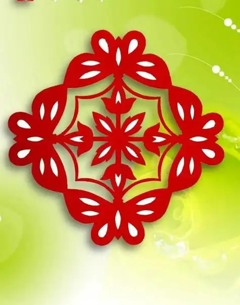 小学生轴对称图形剪纸三年级下册 手工剪纸图片大全简单-普车都