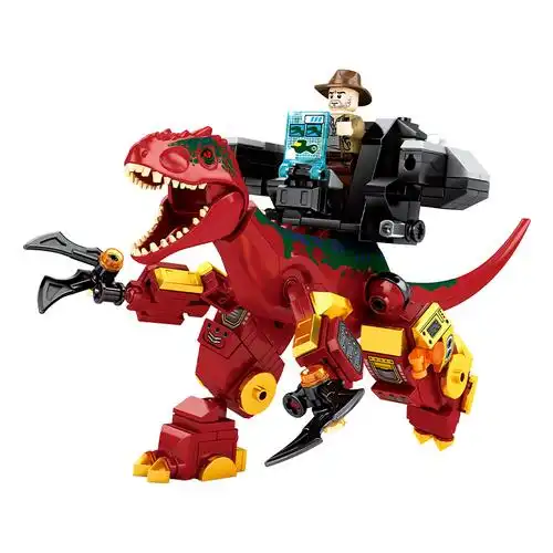 乐高拼装儿童霸王龙来袭龙来袭侏罗纪异特重爪暴龙建构