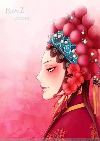 三尺红台万事入歌吹动漫古风京剧花旦头像壁纸欣赏