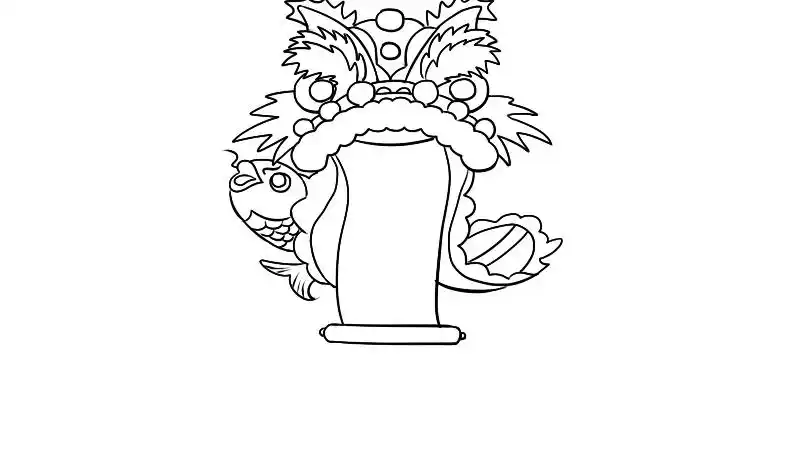 1,画上舞龙和鱼.