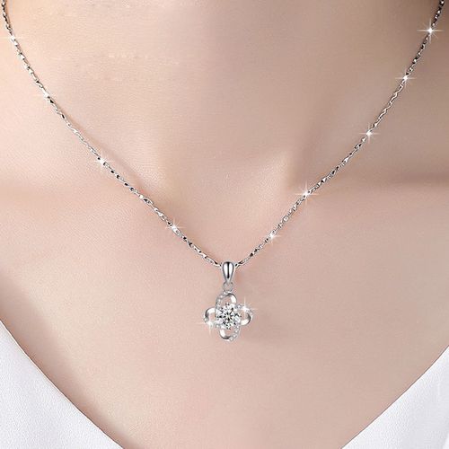 银项链女气质吊坠简约百搭925纯银(热品库)