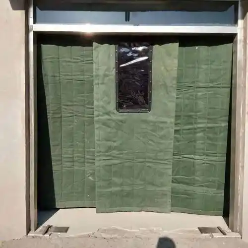 【工厂帆布棉门帘冬季保温棉门帘加厚保暖棉门帘抗风耐磨】图片