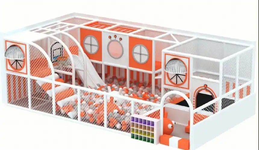 母婴店汉堡店超市幼儿园小型滑梯淘气堡案例