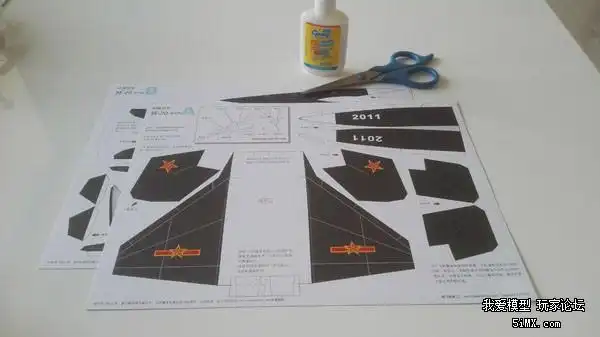 纸飞机教程 八 : 中国歼-20战斗机像真纸模型飞机 - 青少年 科技-航模