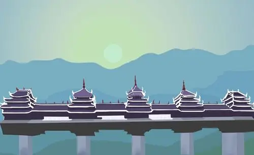 侗族风雨桥|插画|艺术插画|z79922800 - 原创作品 - 站酷 (zcool)