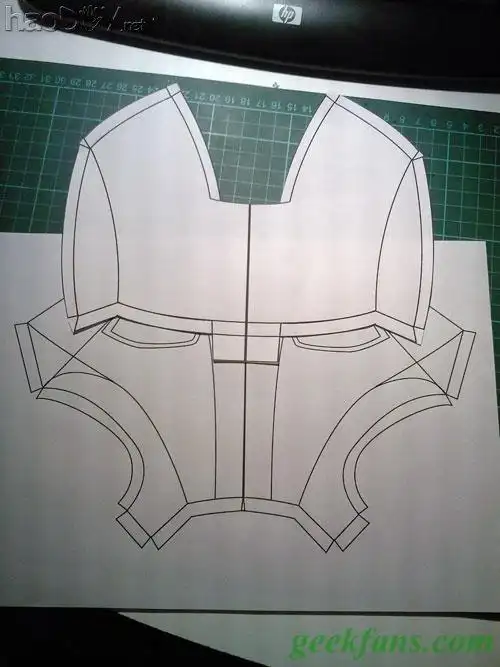 折纸钢铁侠头盔图纸