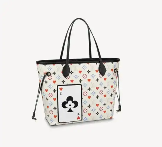 lv路易威登扑克牌neverfullmm中号手袋单肩包m57462m57483