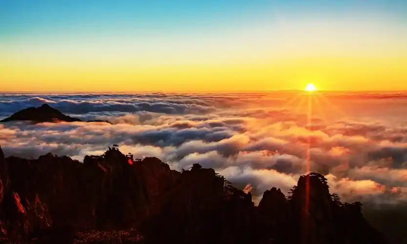 游黄山观云海看奇松望怪石美美极啦