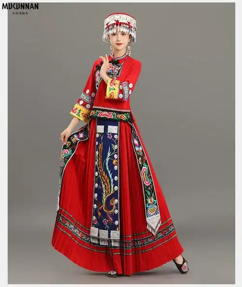 土家族服装刺绣贵州苗寨苗族服装演出服女侗族少数民族服饰苗衣成人服