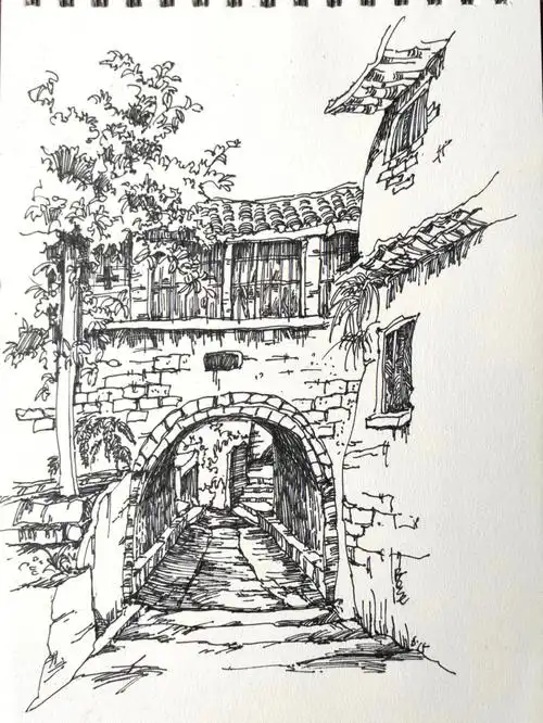 风景速写写生作品