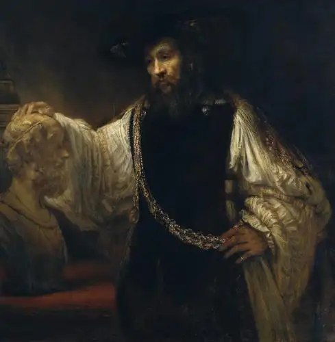 亚里士多德与荷马半身像aristotlewithabustofhomer伦勃朗rembrandt