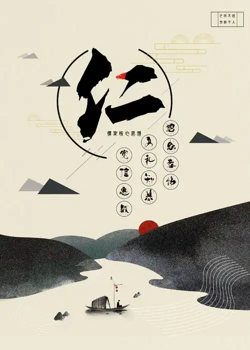 儒家思想海报——中国风