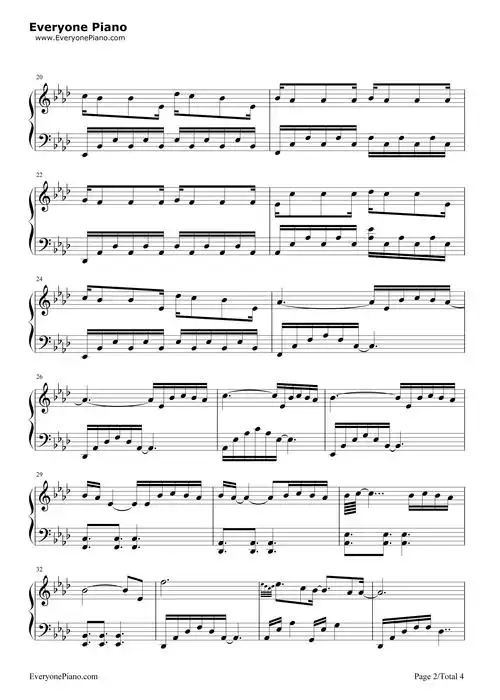 nuvole bianche-ludovico einaudi五线谱预览2