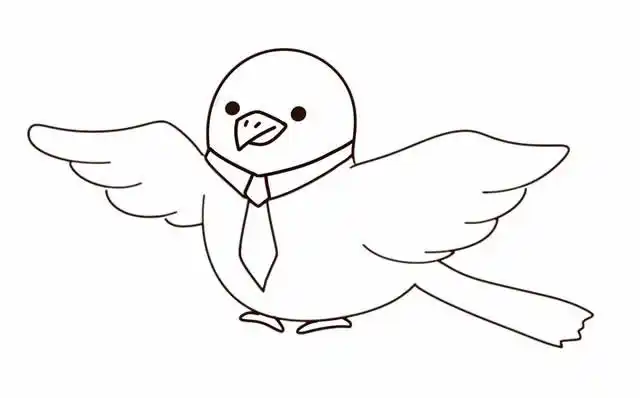 可爱的卡通鸽子简笔画图片