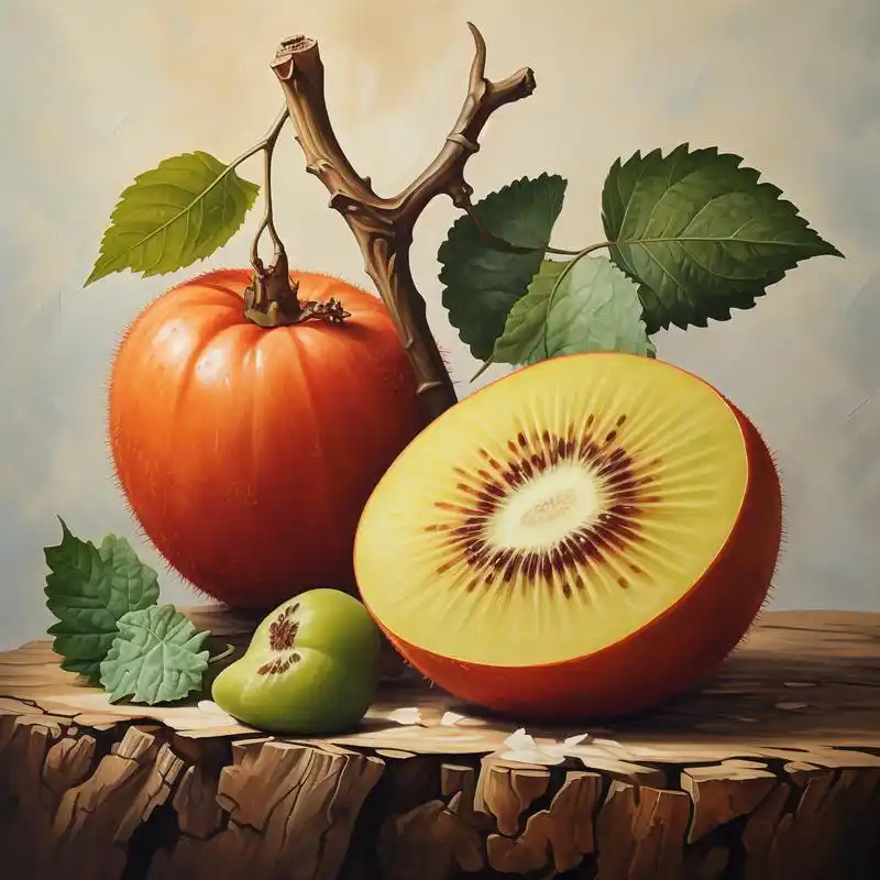 96油画风水果头像96