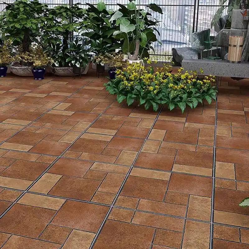 室外院子地砖户外庭院花园阳台露台楼顶天台农村小院防滑仿古瓷砖