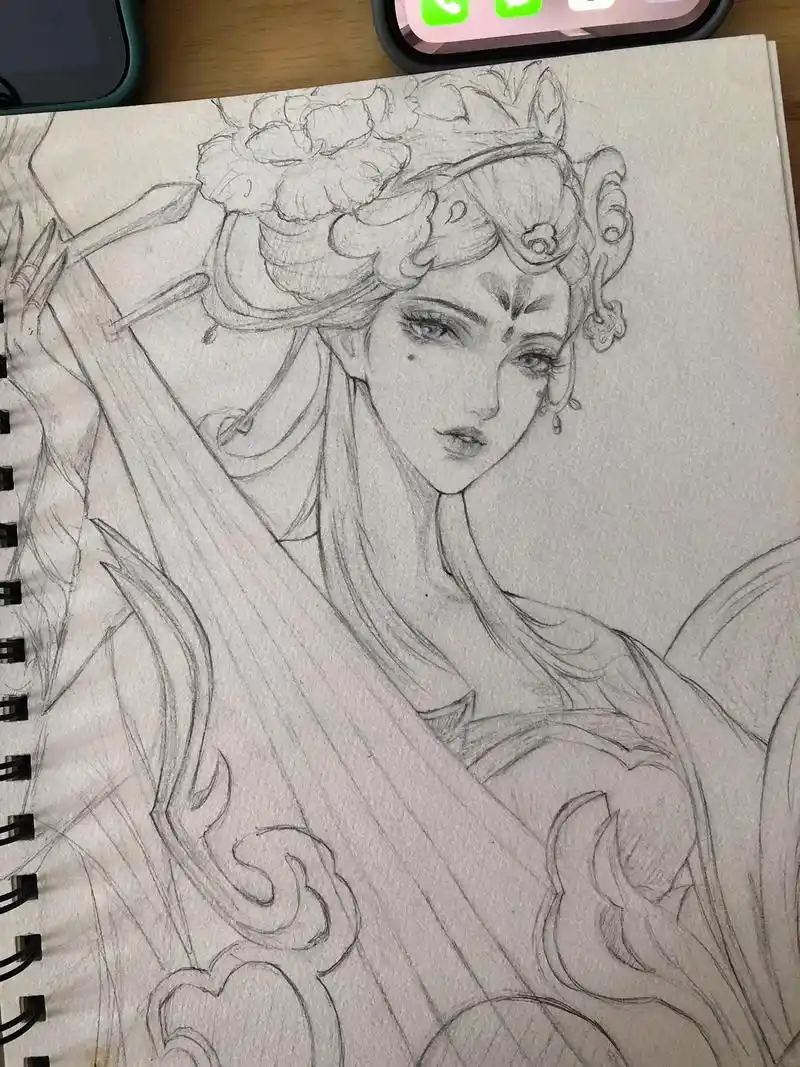 云想衣裳花想容,春风拂槛露华浓.#画画 #杨玉环#手绘 #王 - 抖音