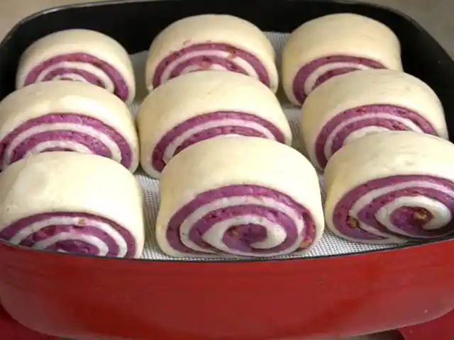 新手也能做的紫薯花卷,个个层次丰富,柔软香甜,孩子最爱吃